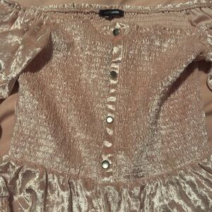 Fashion Nova Blush Velvet Top